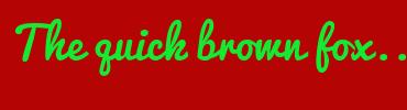 Image with Font Color 13EB33 and Background Color B50404